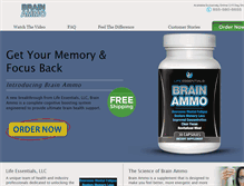 Tablet Screenshot of getbrainammo.com